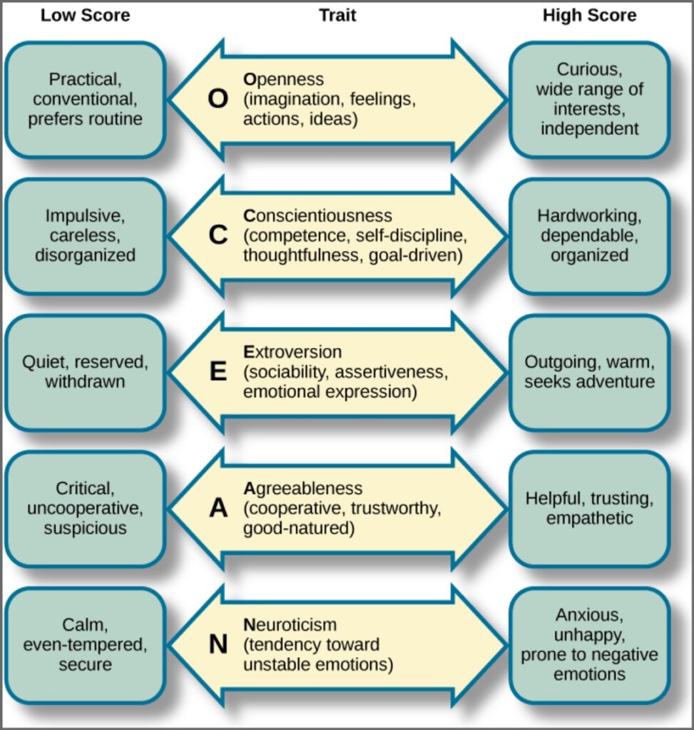 big five personality traits